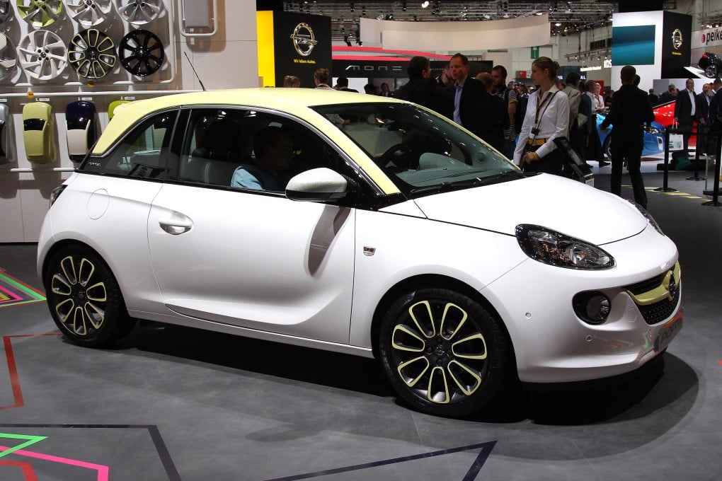 The quirky Opel Adam, which is aimed at BMW’s Mini Cooper, has been a hit for the Opel brand in Europe since its introduction earlier this year. Photo: AFP