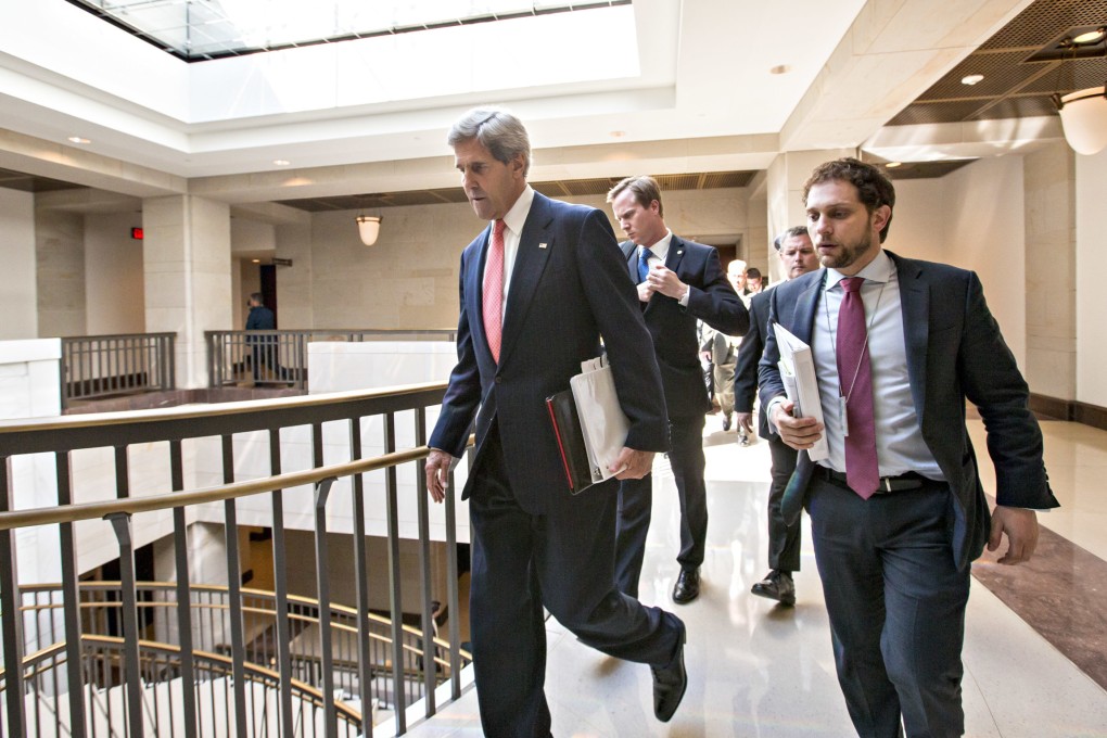 Secretary of State John Kerry arrives at the Capitol for a closed-door briefing on Syria. Photo: AP