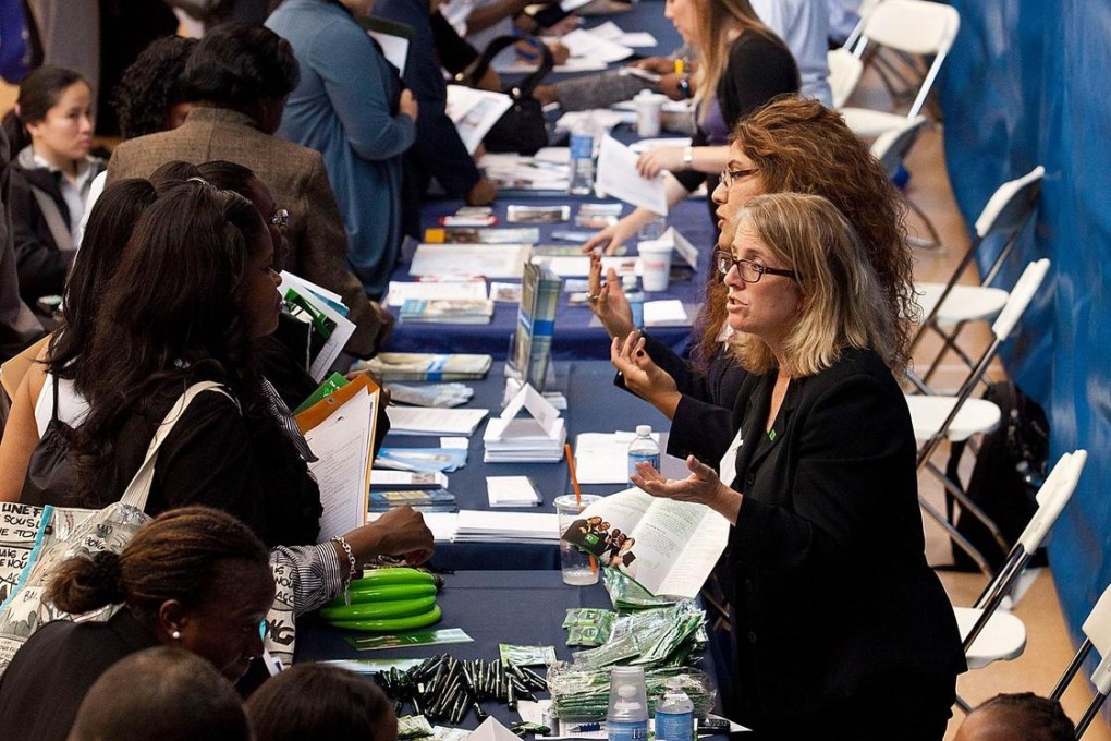 Busy jobs fairs are one sign of a still-fragile US labour market.