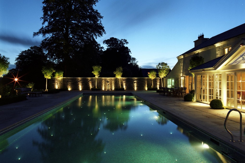 A pool in Singapore twinkles, thanks to fibre optics. Photo: courtesy Illuminate Lighting Design