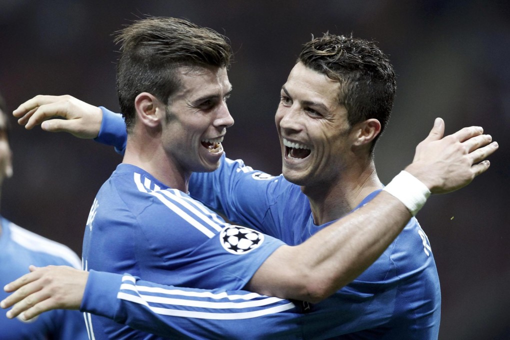 Real Madrid's Cristiano Ronaldo (right) celebrates a goal with teammate Gareth Bale. Photo: Reuters
