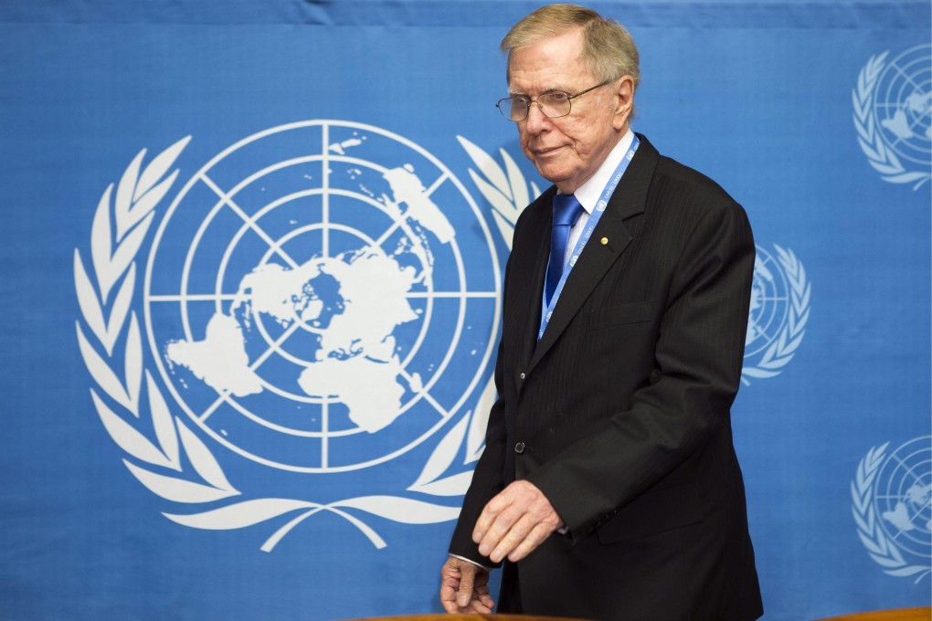 Michael Kirkby, chairman of the UN inquiry. Photo: EPA