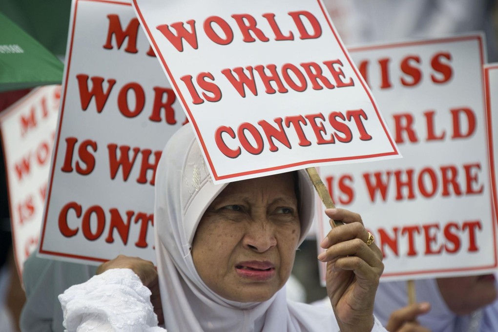 Indonesians would be wiser to protest more about rampant corruption and lack of accountability than about beauty contests. Photos: AFP