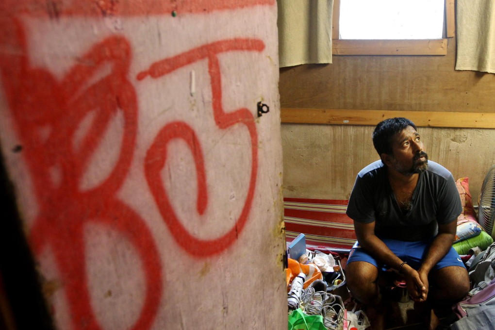 Indian asylum seeker Gupta Raja's makeshift home at a slum at Nai Wai, Tuen Mun. Photo: Sam Tsang