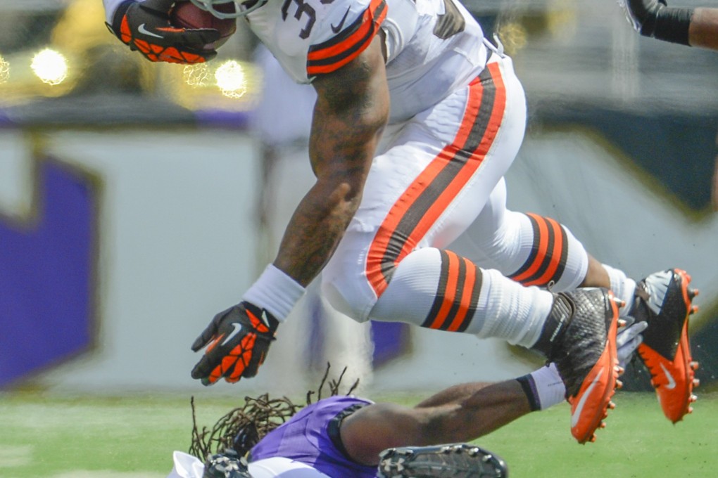 Cleveland Browns running back Trent Richardson (up) was traded to the Indianapolis Colts for a first-round pick in the 2014 draft. Photo: MCT