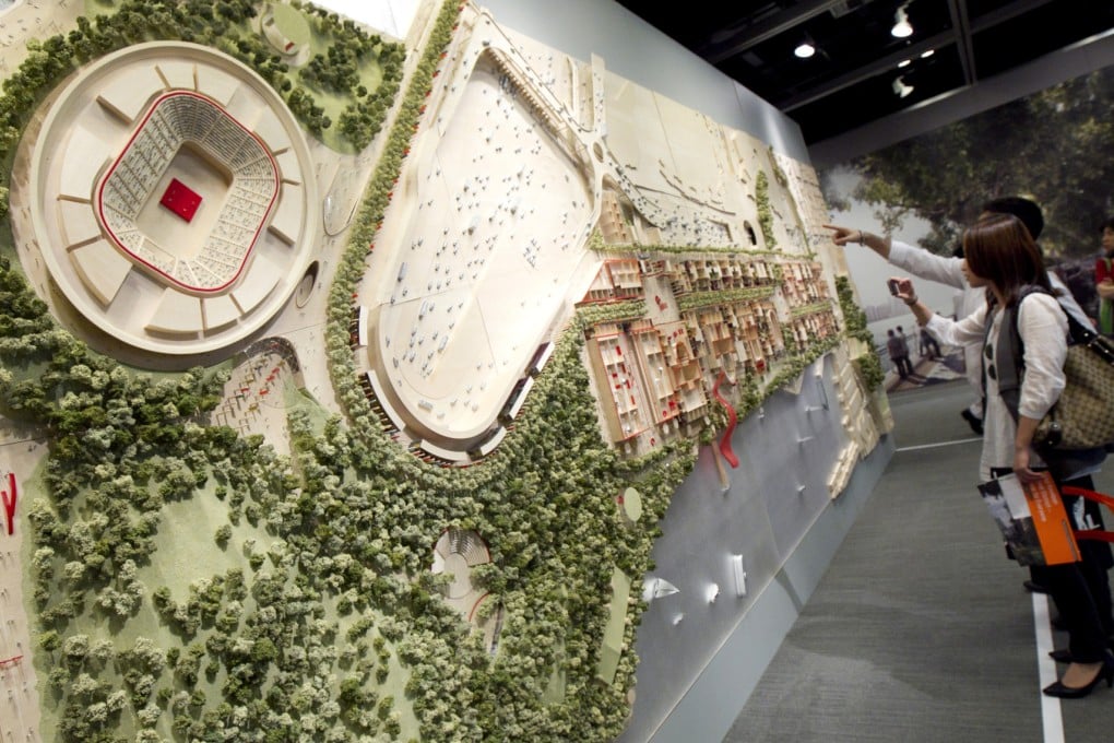 Model of the West Kowloon Cultural District design. Photo: Dickson Lee