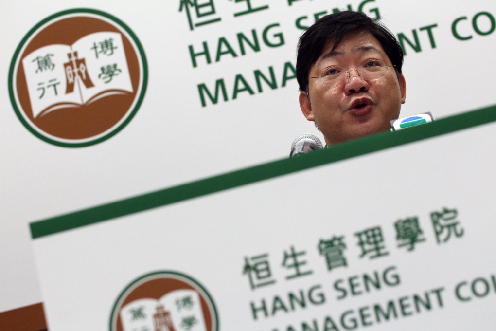 Simon Ho Shun-man meets the media yesterday. Photo: Felix Wong