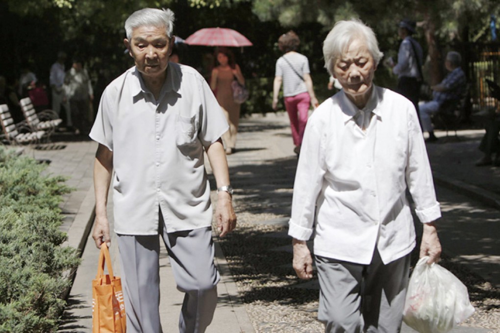 China became an ageing country at the turn of this century, when for every 10 workers, there was one elderly person who needed to be cared for. Photo: EPA