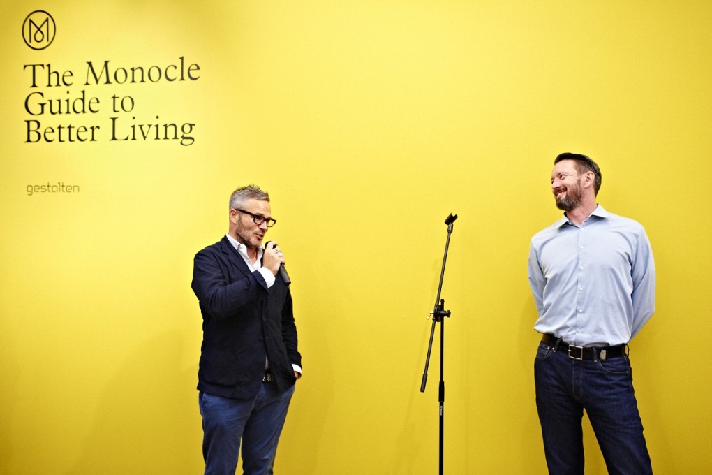 Lifestyle guru Tyler Brule (left) launches first Monocle book. Photo: SCMP Pictures