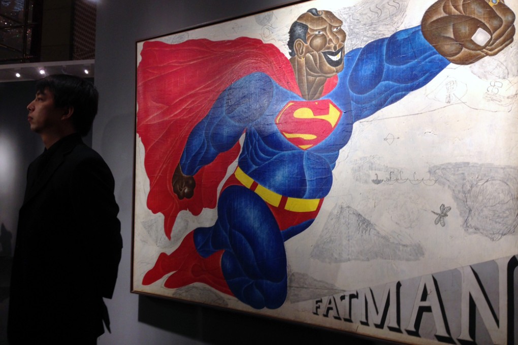 One of the artworks on display before the Shanghai auction. Photo: SCMP