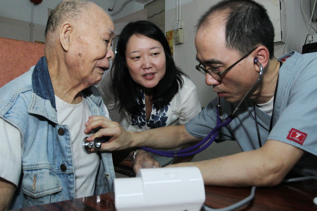 Irene Lam and her doctor spouse do a check-up. Photo: Edmond So