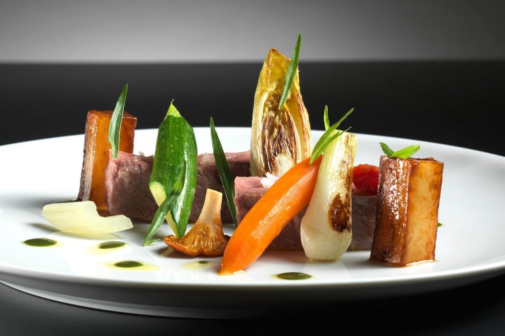 Sirloin steak with vegetable gremolata, crisp potatoes and Sagrantino sauce at the Lobster Bar and Grill at the Island Shangri-La.