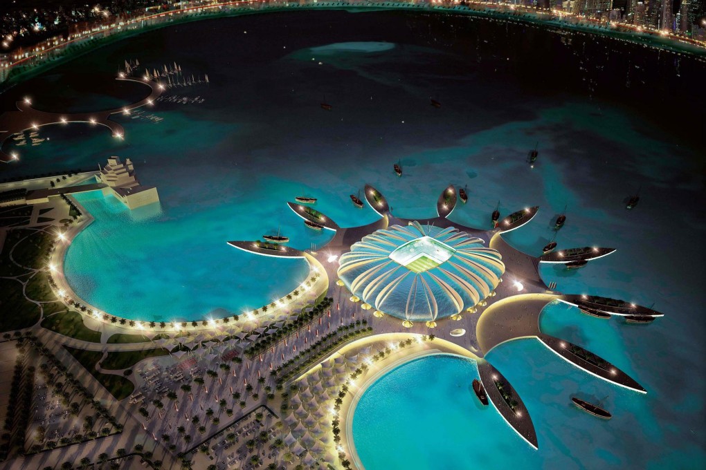 An artist's impression of the Doha Port Stadium that is being built for the 2022 World Cup. Photo: EPA