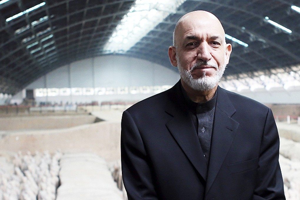 Afghan President Hamid Karzai in Xian on Thursday. Photo: Reuters