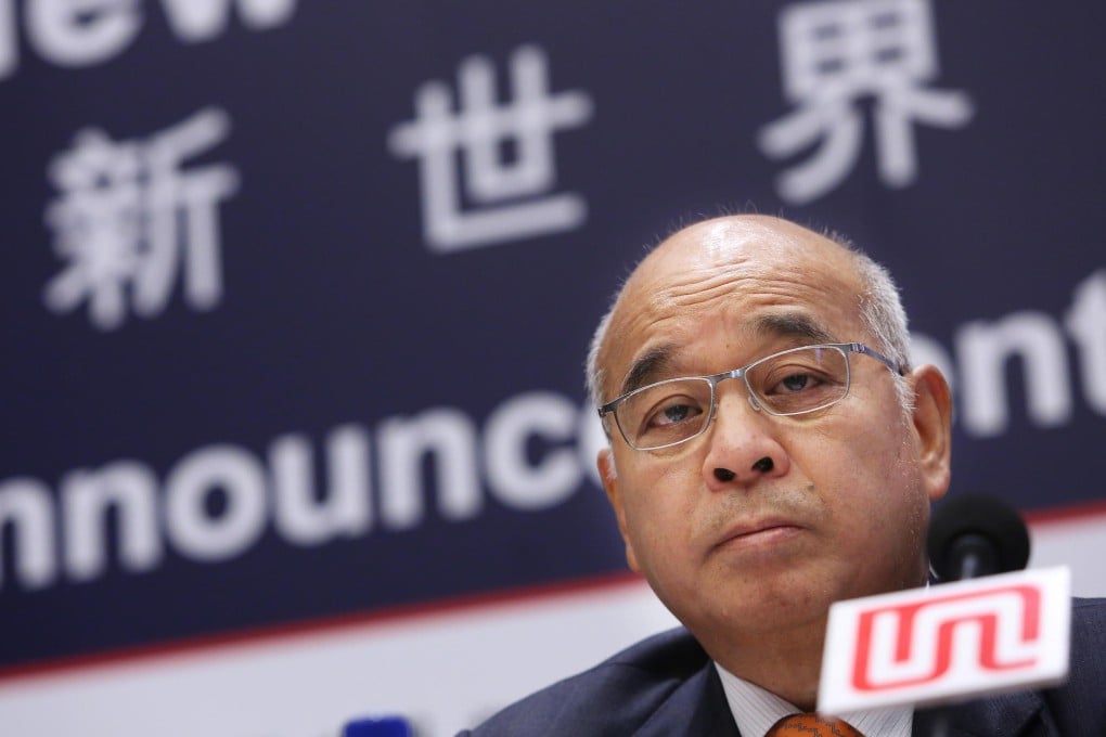 New World Development's Henry Cheng, at the results briefing yesterday, wants some fine-tuning of the cooling measures. Photo: Sam Tsang