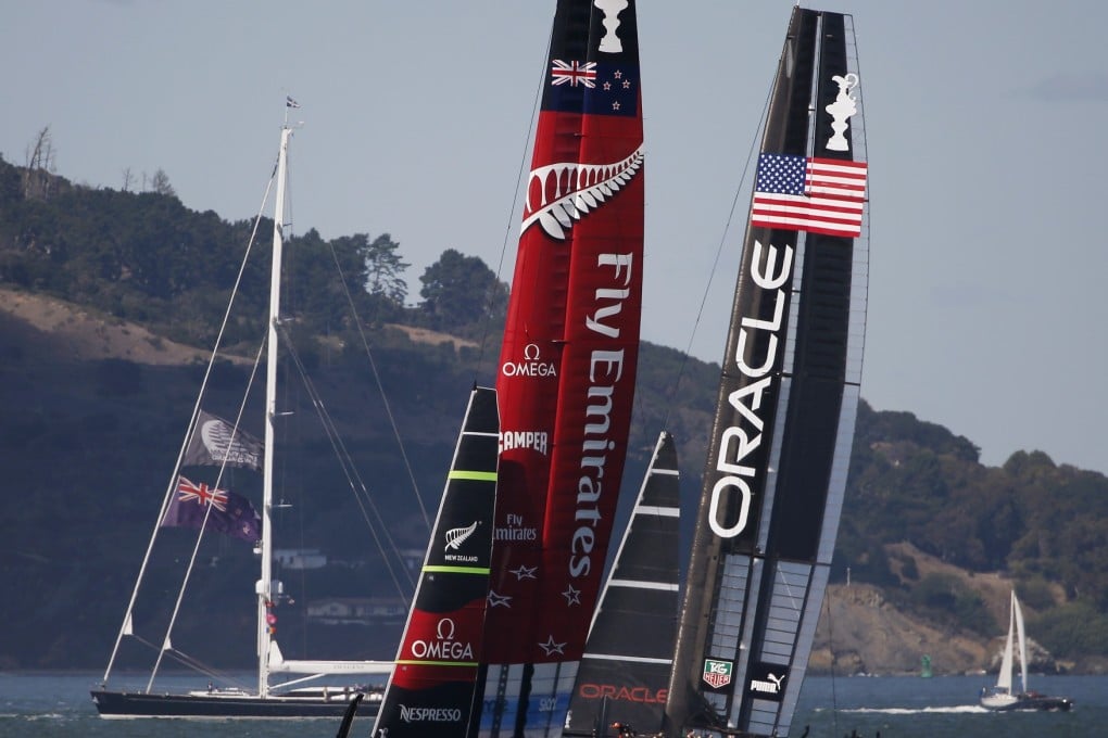 Emirates Team New Zealand sails against Oracle Team USA. New Zealand has ruled out any legal challenge to Oracle. Photo: Reuters