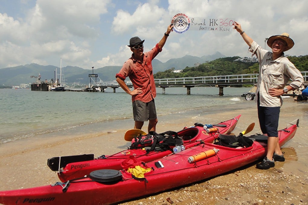 Outdoor sports instructor Ken Lee Wai-kam, left, is a keen canoeist
