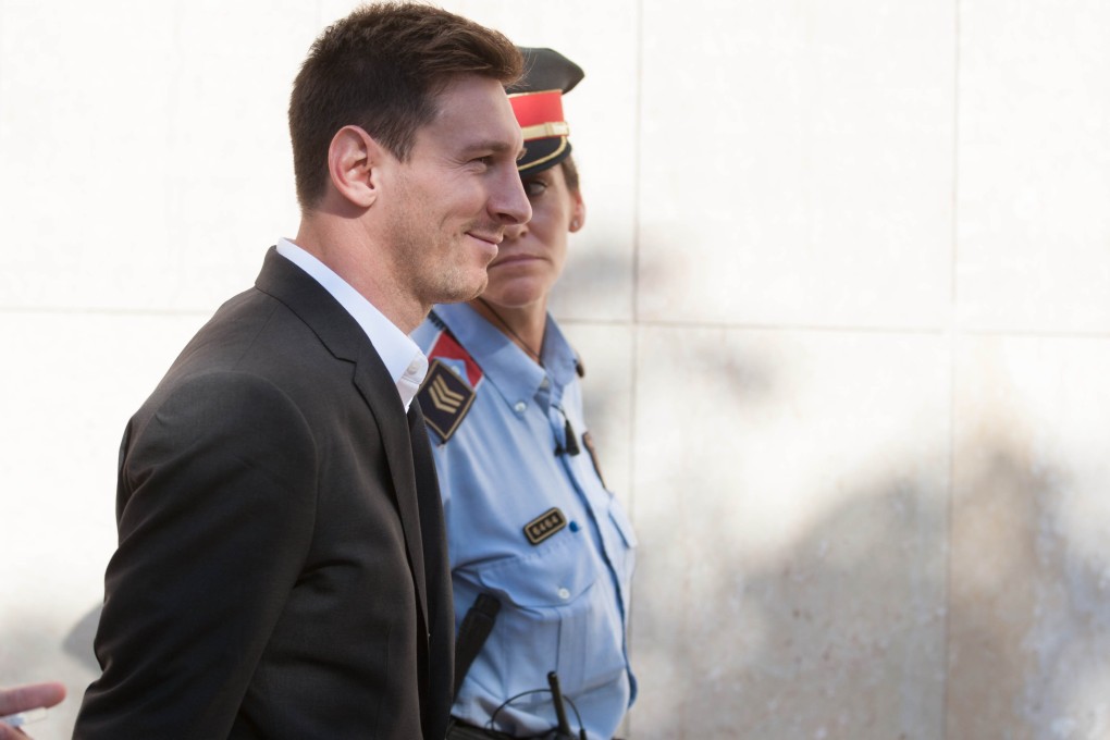 Messi arrives at the court in the Gava locality in Barcelona. Photo: Xinhua