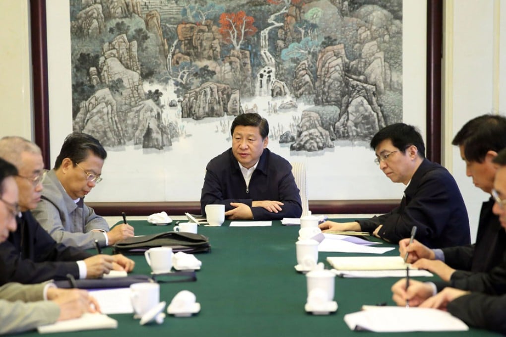 Xi Jinping has participated in four separate half-day meetings with standing committee members of Hebei's provincial party committee. Photo: Xinhua