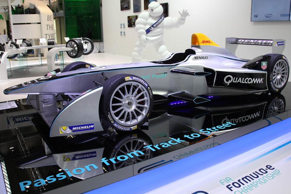 The Renault Spark SRT-01E car that will be used. Their engines produce the equivalent of 270bhp and can reach 225km/h. Photo: AFP