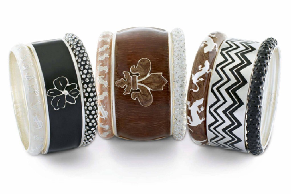 In cuffs: Since opening its first store in Hong Kong this summer, Swiss brand Sal y Limon has been making a splash with its bold, colourful, stackable cuffs. The neon ones are popular but we like the more earthy tones of the tribal-inspired Metallic Glamour collection (above; HK$320 to HK$640). Sal y Limon is available at The One, 100 Nathan Road, Tsim Sha Tsui, tel: 3169 3680.