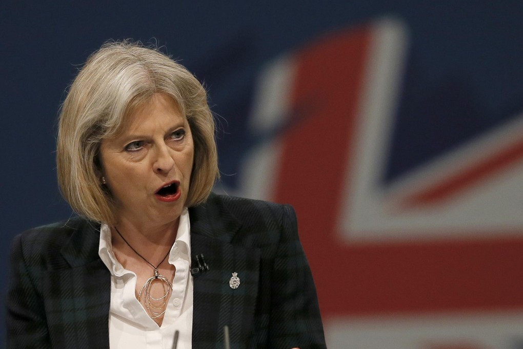 Theresa May delivers her keynote address on the second day of the Conservative party annual conference in Manchester. Photo: Reuters