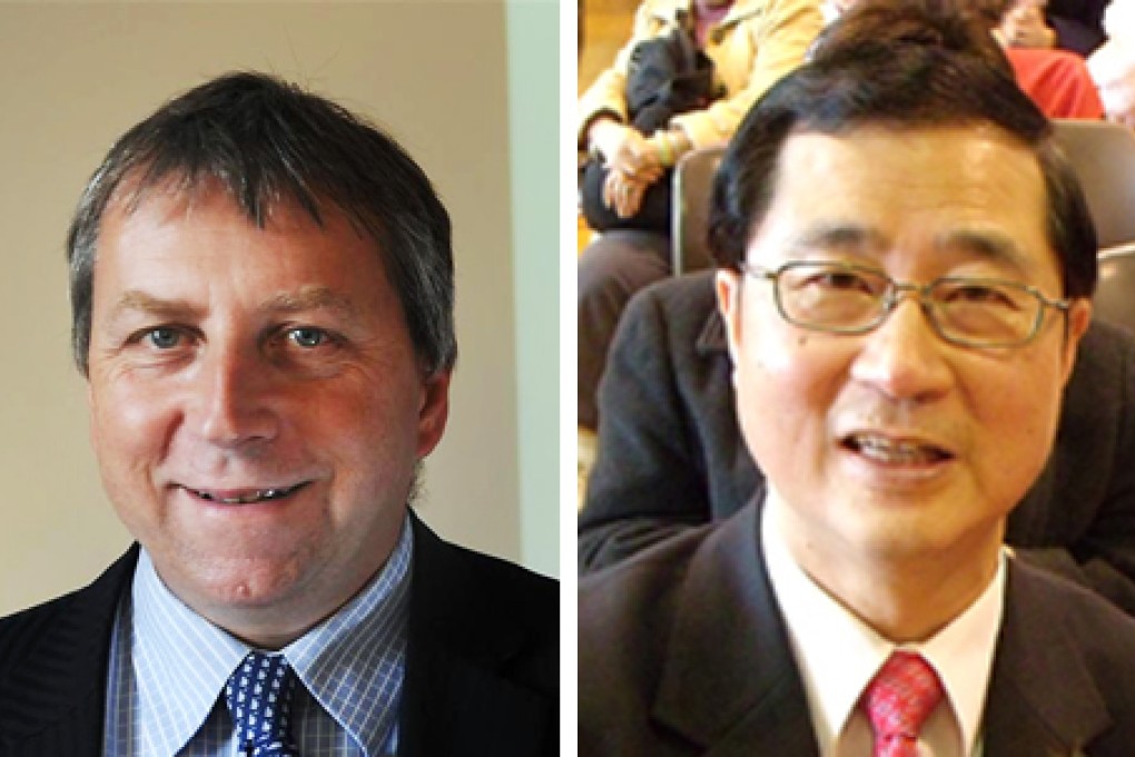 Professor Peter William Mathieson and Stephen Chan Chit-kwai. Photo: SCMP