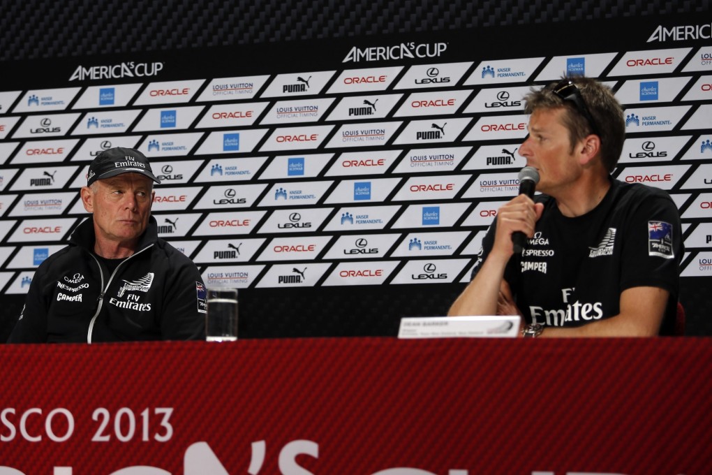 Grant Dalton (left) and Dean Barker. Photo: EPA