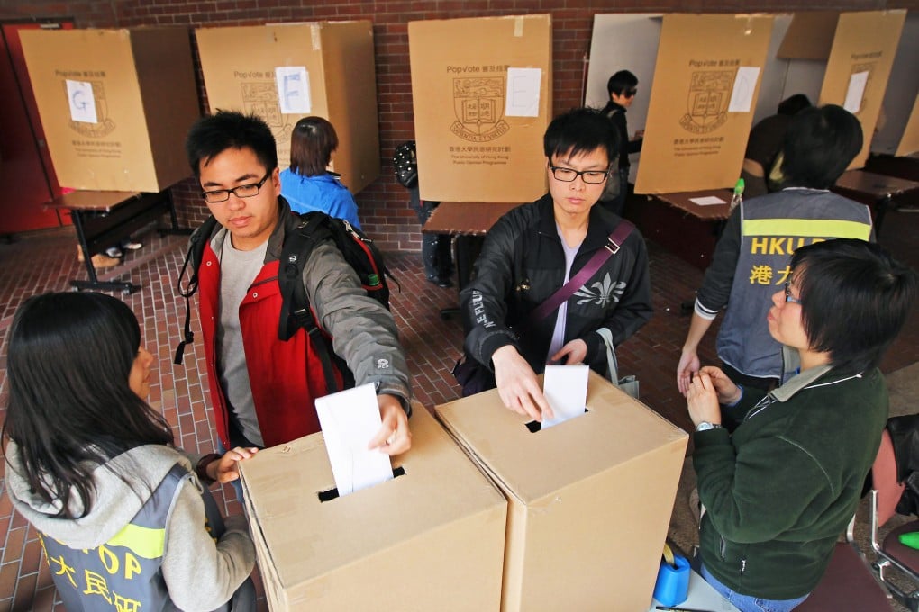 People had to use paper votes last year. Photo: Dickson Lee