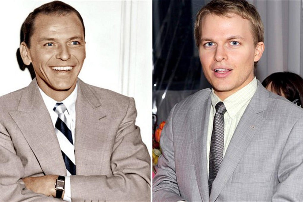 Frank Sinatra and Mia Farrow's son Ronan both have blue eyes and bear a striking resemblance. Photos: SCMP