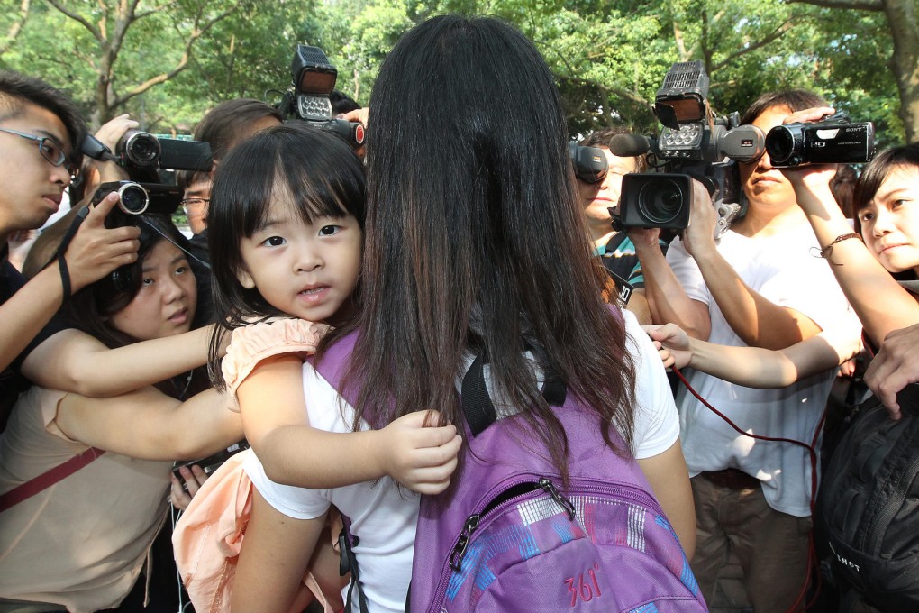 One Shenzhen mother was upset at not getting an application form for her daughter. Photo: K.Y. Cheng