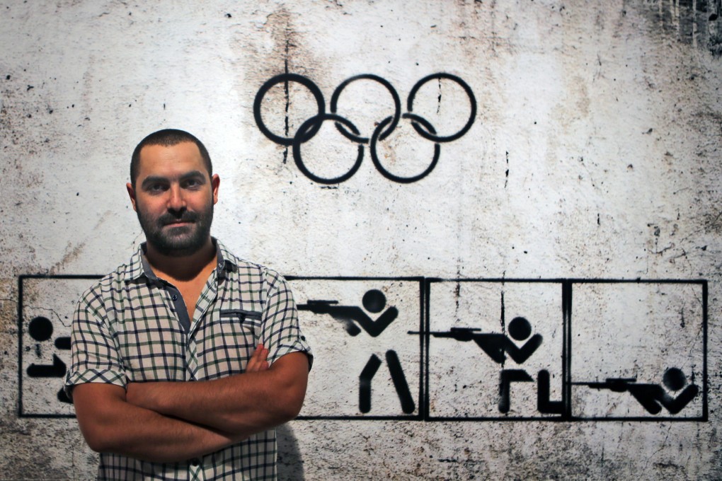 In Syrian Olympics, artist Tammam Azzam subverts the Games event logos to show the violence tearing apart his homeland. Photo: AP