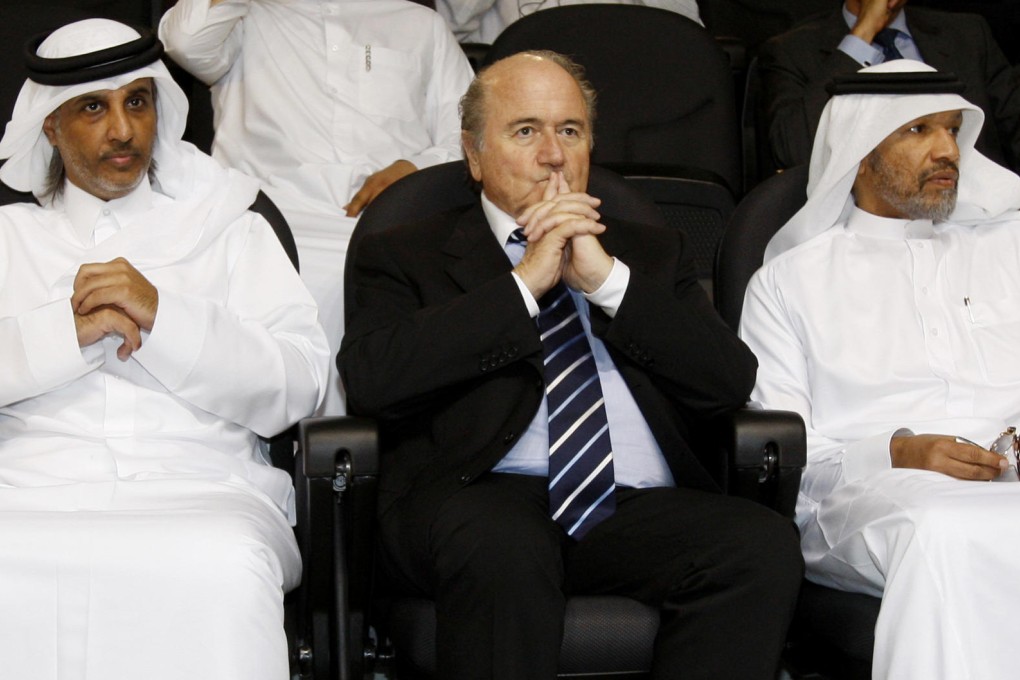 Fifa president Sepp Blatter's dealings with Sheikh Hamad bin Khalifa bin Ahmed Al-Thani (left), president of Qatar's soccer federation, and former AFC president Mohamed bin Hammam have been complicated. Photo: Reuters