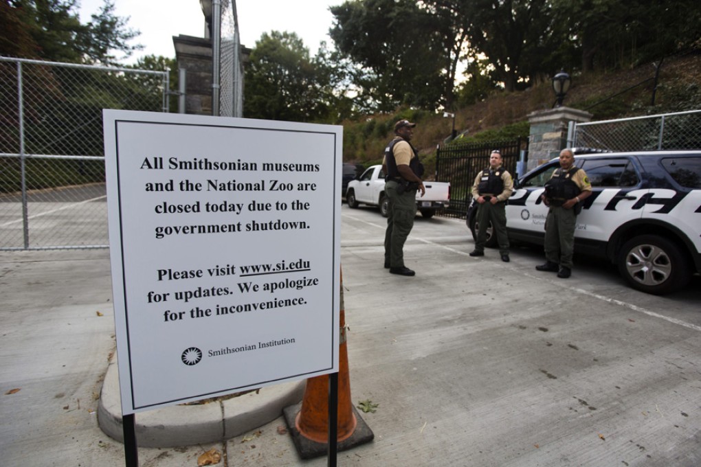 The partial government shutdown brought on by a budget battle has closed hundreds of national parks and museums including the Smithsonian museums and the National Zoo. Photo: EPA
