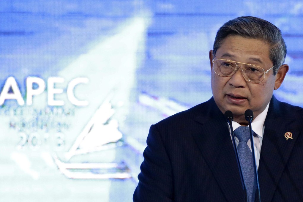 Indonesian President Susilo Bambang Yudhoyono delivers the opening keynote address at the Asia-Pacific Economic Cooperation (APEC) CEO Summit in Nusa Dua, Bali, Indonesia. Photo: EPA