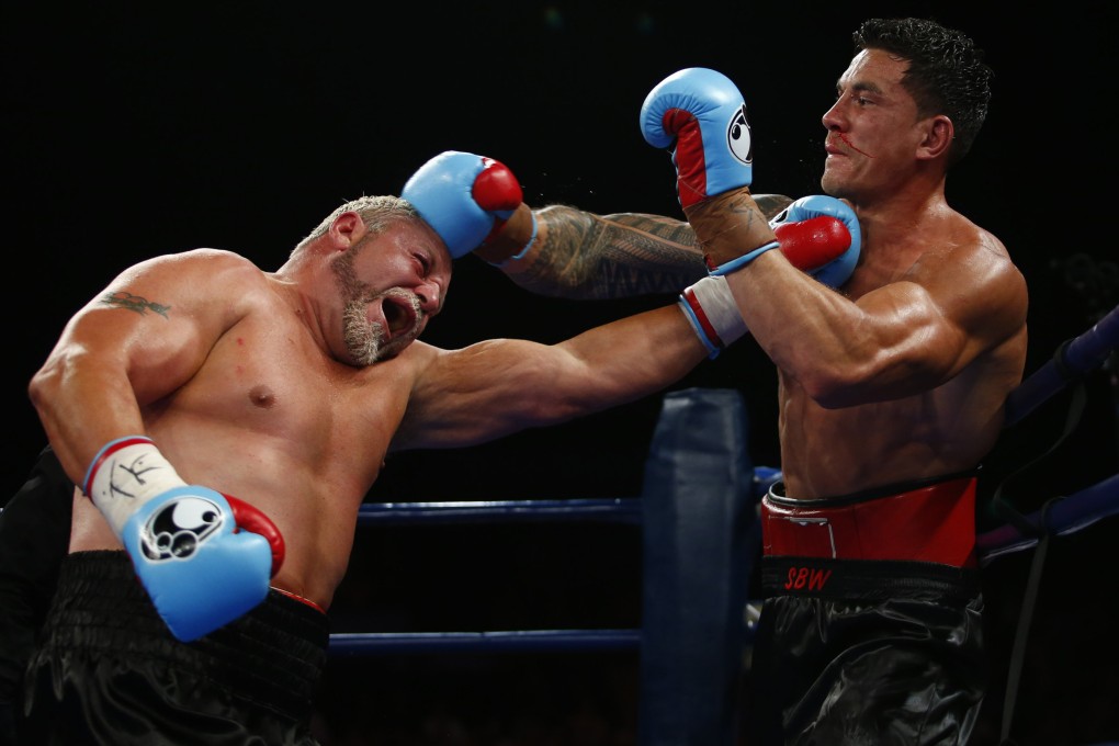 Sonny Bill Williams during his fight against Francois Botha in February. Photo: AFP