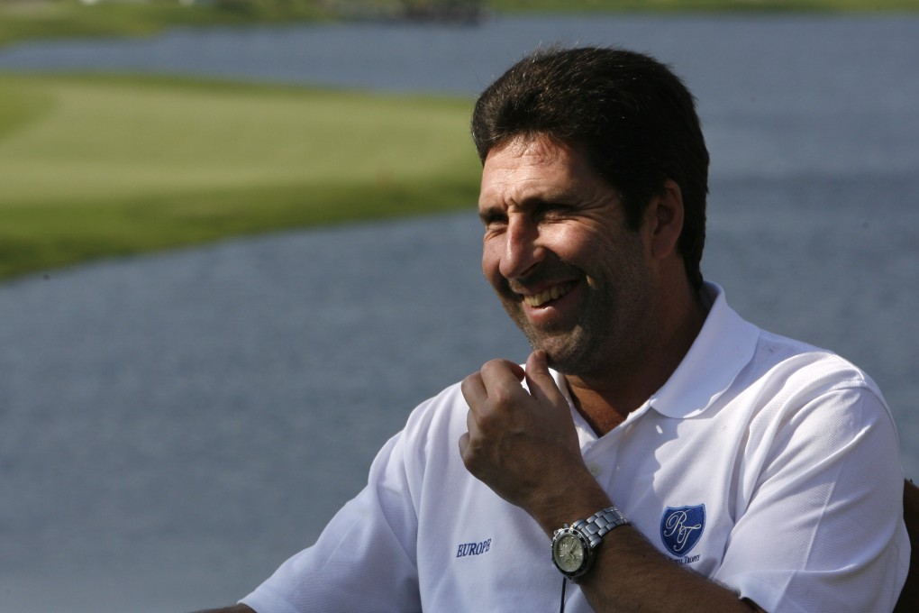 Jose Maria Olazabal is thrilled with Continental Europe's victory in the Seve Trophy. Photo: Reuters