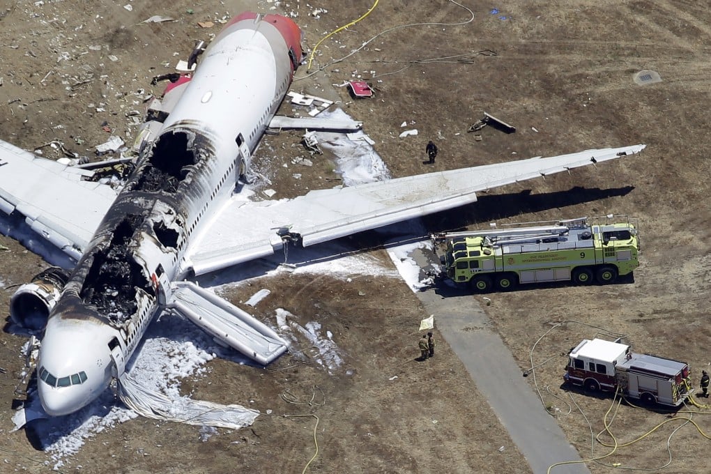 The scene of the Asiana Flight 214 crash in San Francisco. Photo: AP