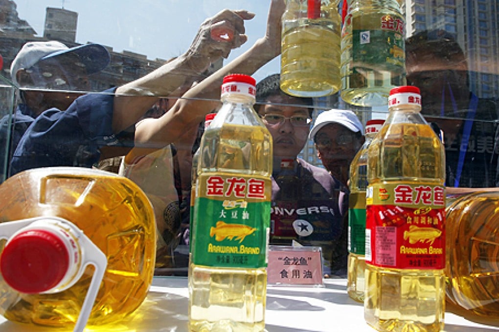 Gutter oil is made from waste oil and meat-product waste. Photo: AP