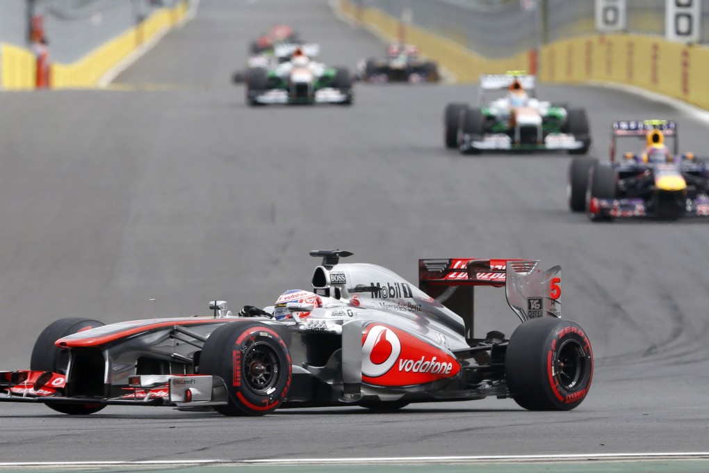McLaren's Jenson Button on lap one during the Korean F1 Grand Prix in Yeongam. Photo: Reuters
