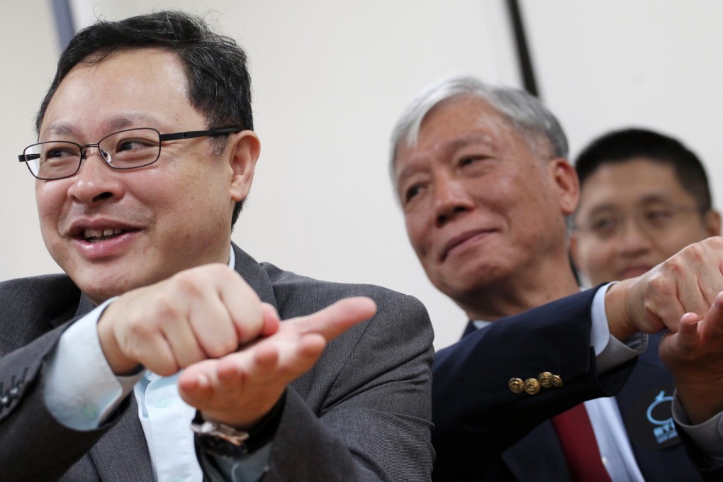 Benny Tai Yiu-ting (left), Reverend Chu Yiu-ming (centre) and Chan Kin-man, founders of Occupy Central movement. Photo: Felix Wong