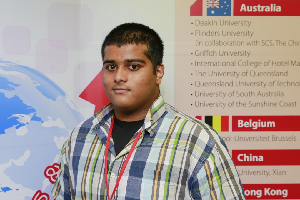 Monir Khan, an associate degree student at Yew Chung Community College, appreciates the school's ratio of one teacher to 10 students.