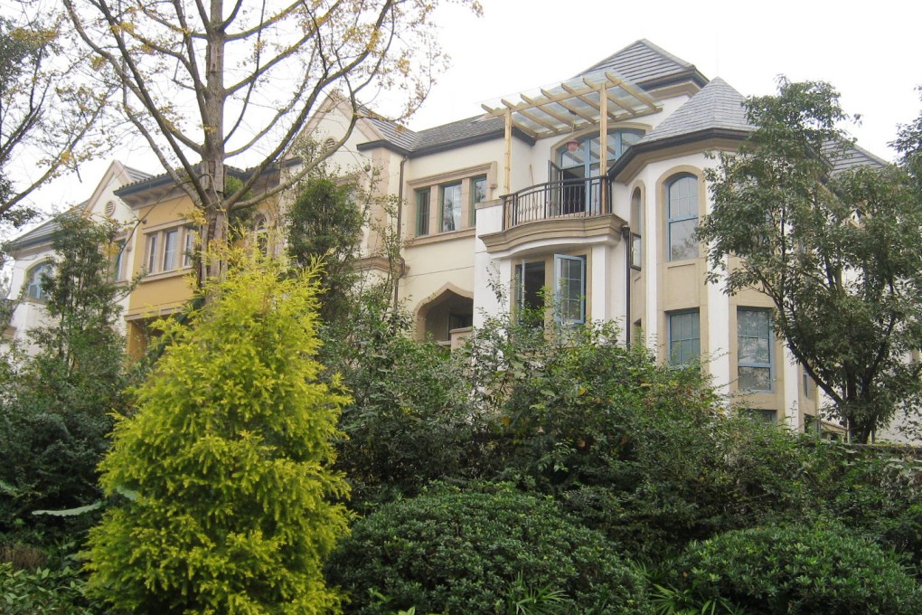 A villa developed by China Overseas Land &amp; Investment in Chengdu. Mainland property stocks were up for the week. Photo: Peggy Sito