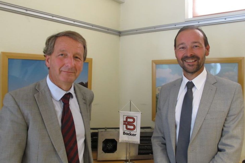 (From left) Christer Fredriksson, director at NIBE Element, and Robert Nilsson, market and technical manager of Backer