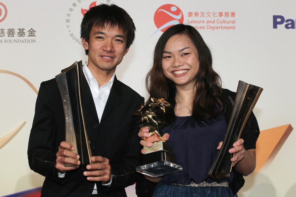 Wong Kam-po and Sarah Lee Wai-sze at the Sports Stars awards earlier this year. Photo: SCMP Pictures