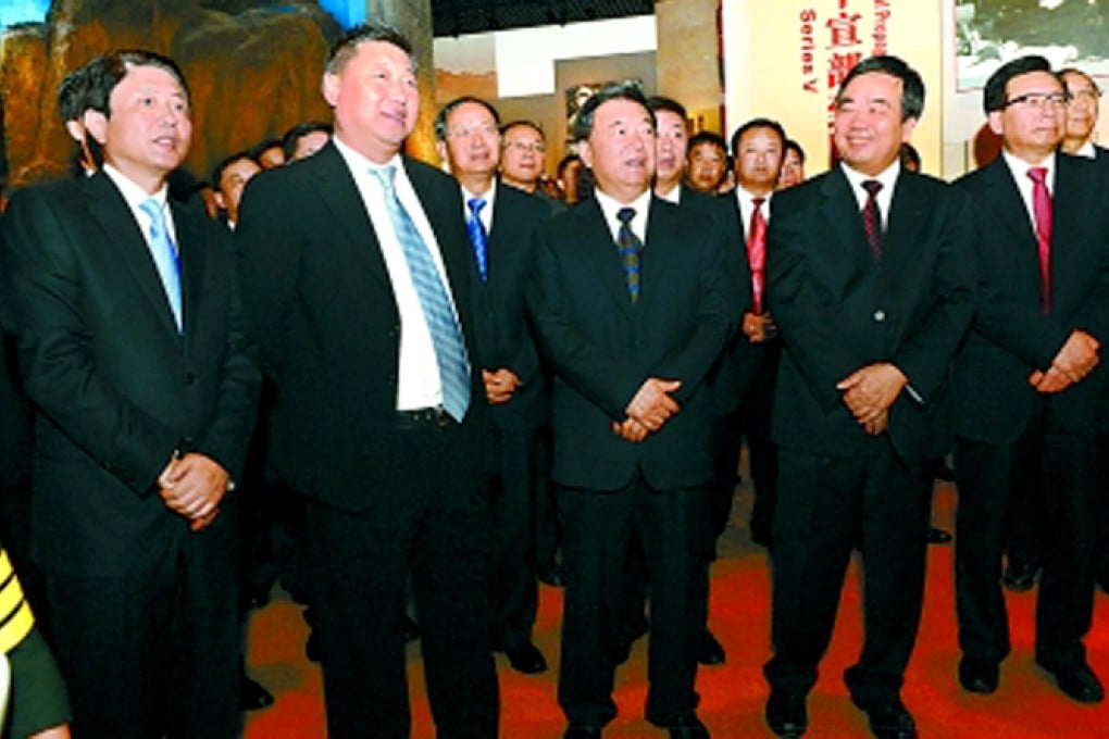 Xi Yuanping attends a meeting honouring his late father. Photo: weibo screenshot