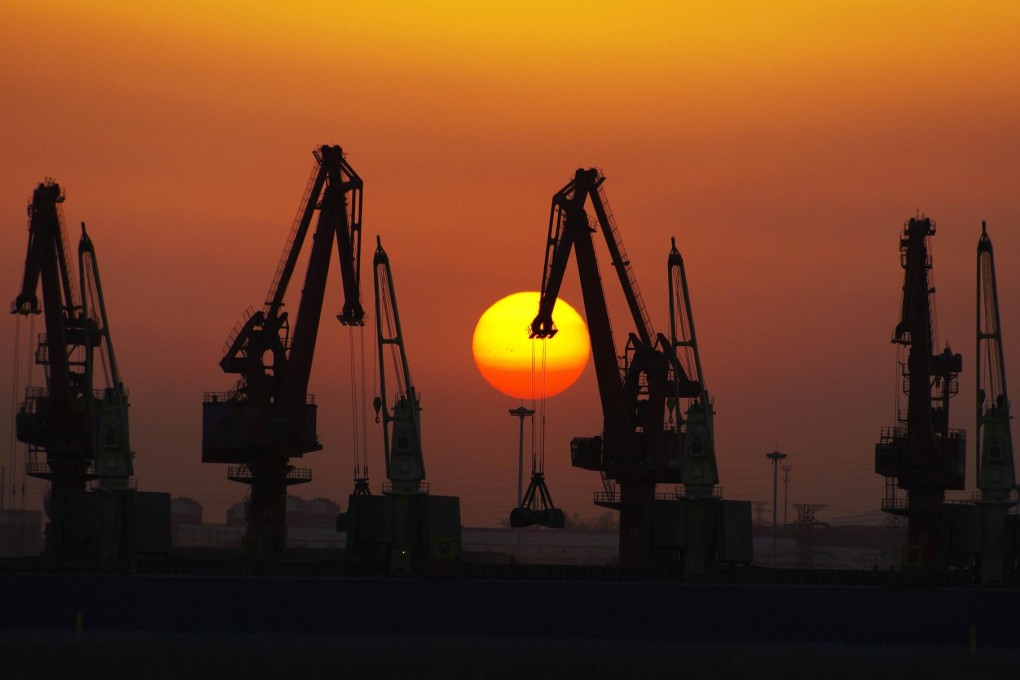 Chinese ports like Rizhao were hit by a drop in exports. Photo: AFP