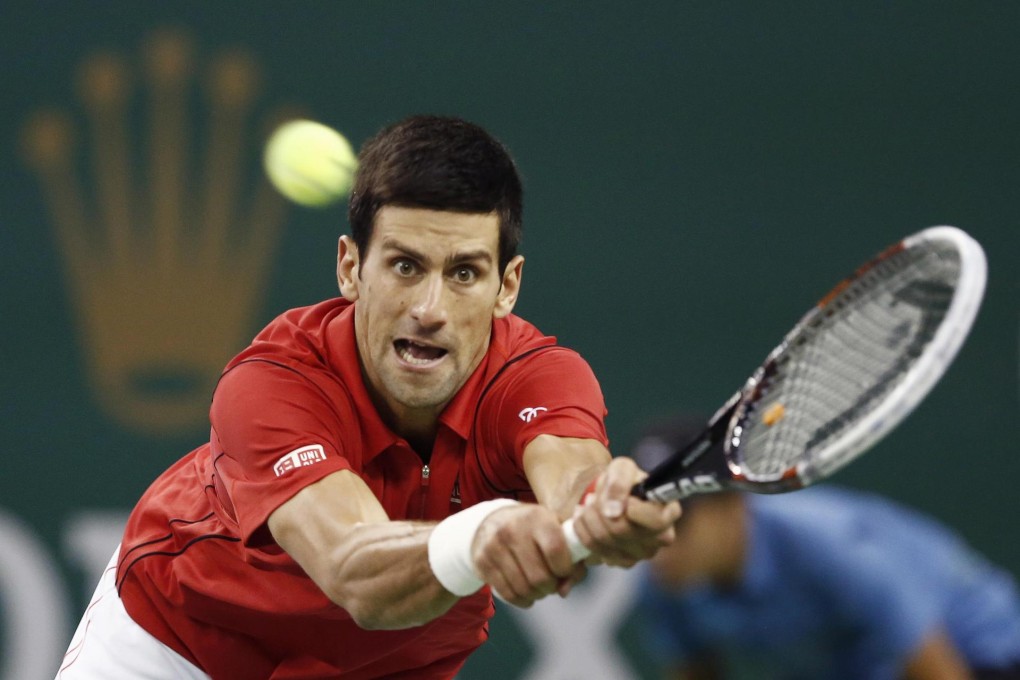 Novak Djokovic of Serbia on his way to victory. Photo: Reuters