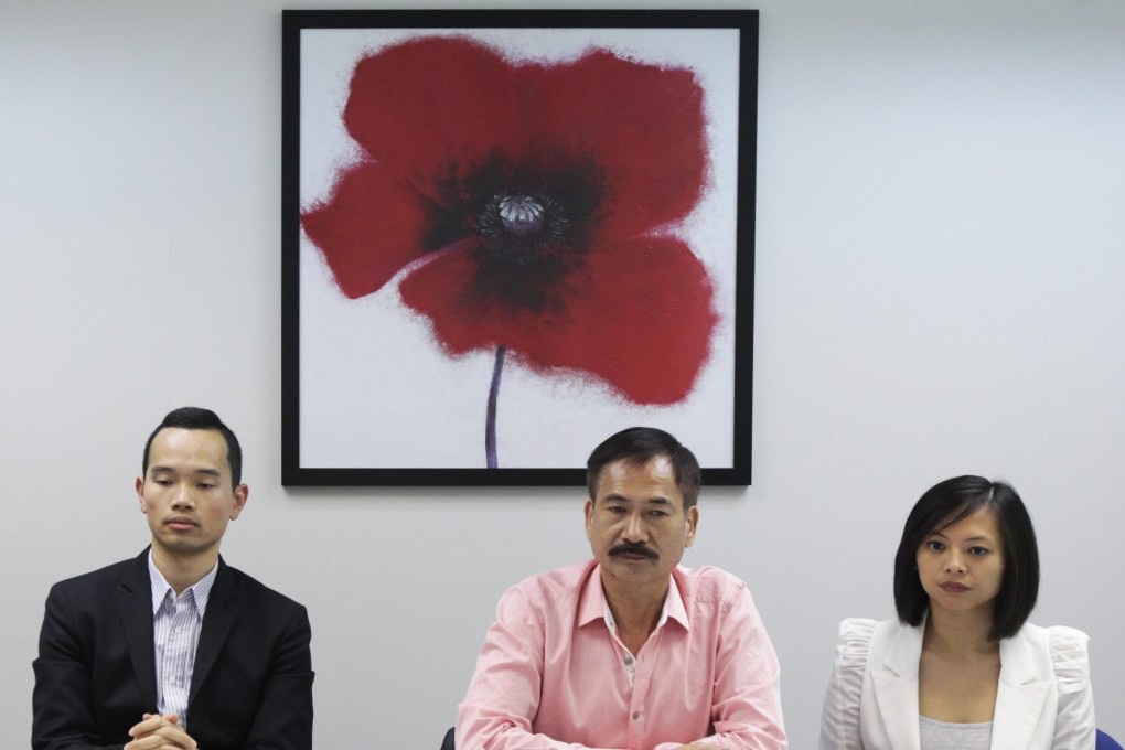 Vitargent's Jimmy Tao, Hoi Tin Tong founder Ng Yiu-ming and employee Christita Ng. Photo: David Wong