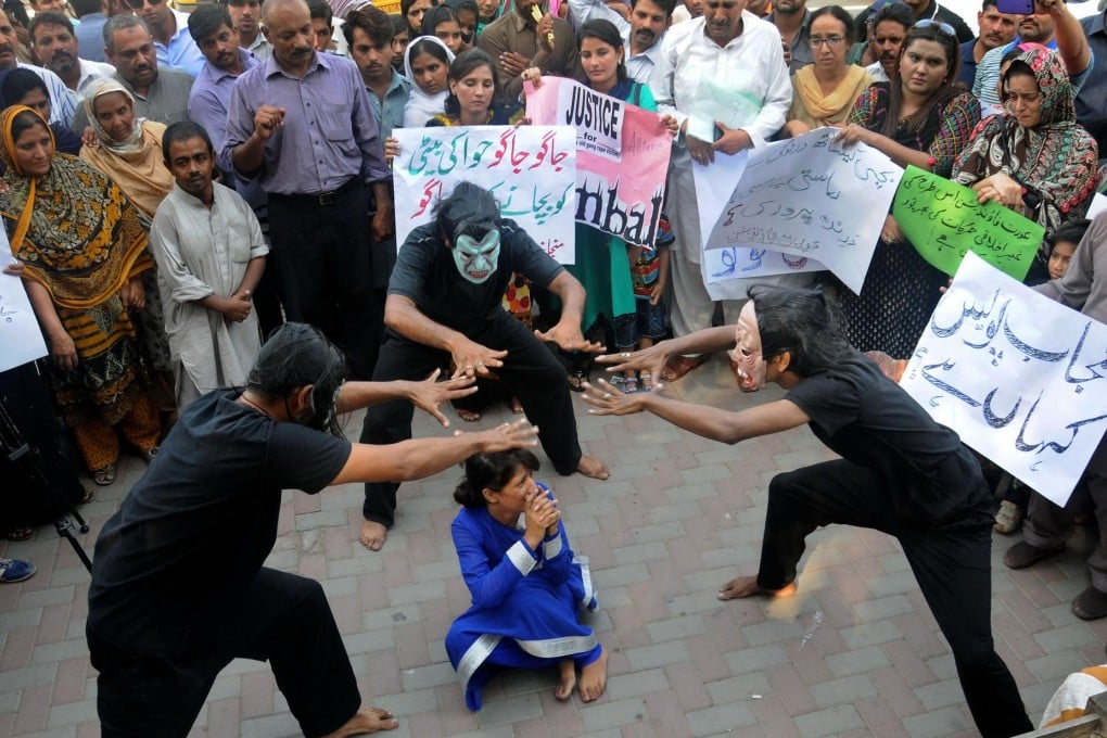 An anti-rape protest in Lahore last month. Photo: AFP